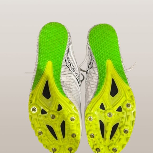 Saucony Kilkenny XC5 Track Spikes Men’s Size [8] White/Green Cross Count - Picture 4 of 5